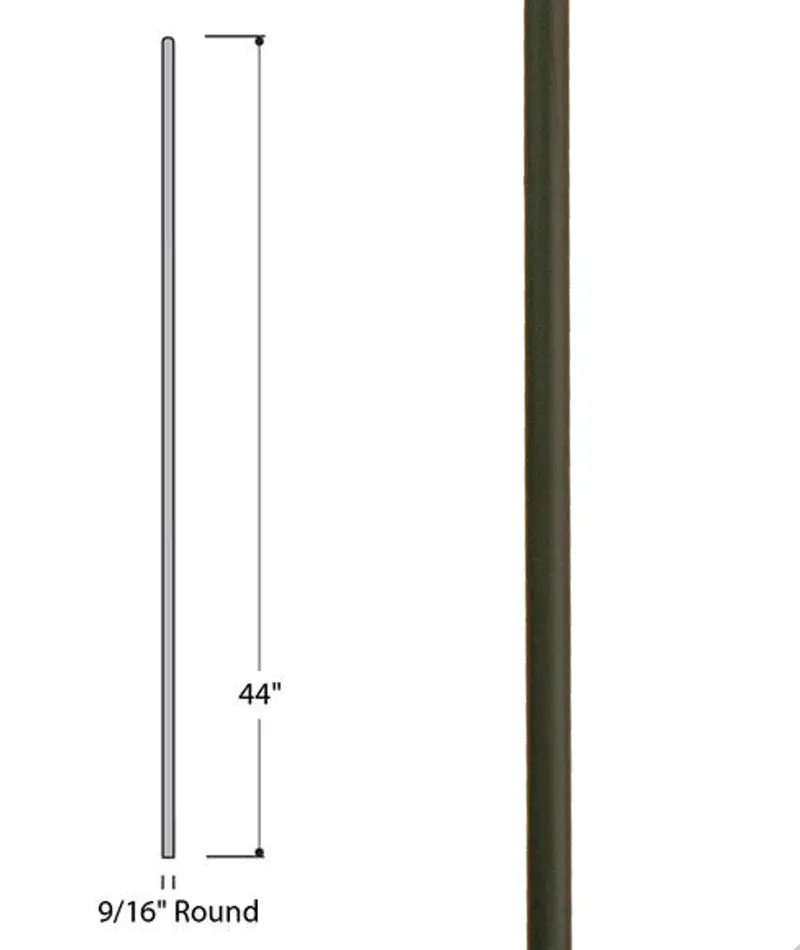 Gothic-Style Round Iron Baluster – Style 2970 1
