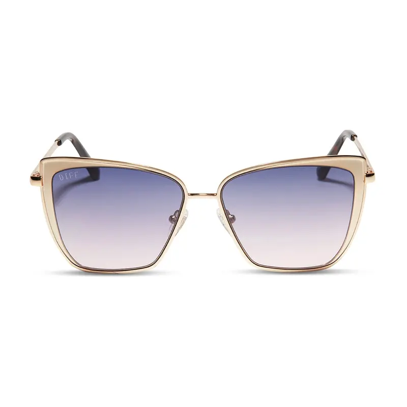Grace Gold-Tone Frame Lavender Rose Gradient Sunglasses 1