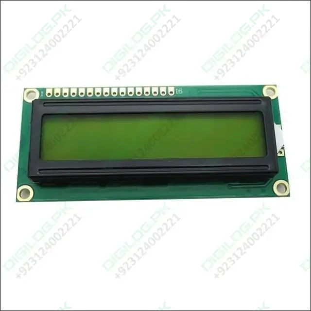 Green Backlit 16×2 Character Lcd Display – Hd44780-Compatible 1602 Module 1