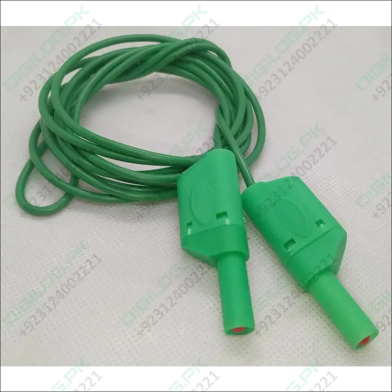 Green Banana Clip Test Leads – 2-Meter Esd-Safe Diagnostic Cables 1