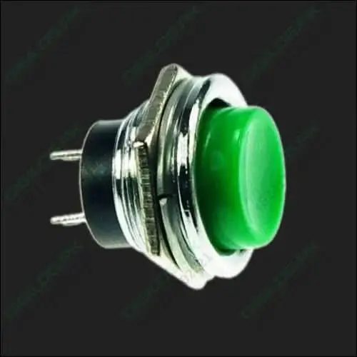 Green Momentary Spst Cap Push Button – 6A/125Vac, 3A/250Vac 1