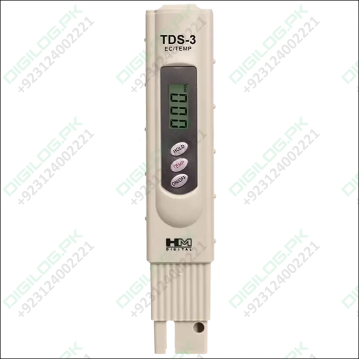 Hm Digital Tds-3 Portable Total Dissolved Solids Meter — Handheld Conductivity Tester 1