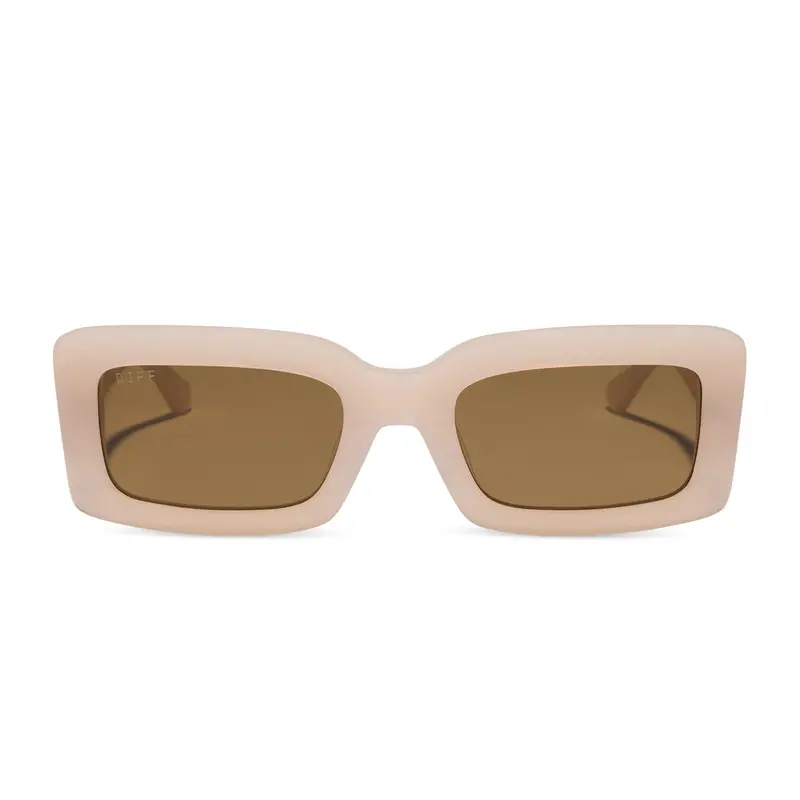 Indy Polarized Sunglasses Featuring Milky Blush And Brown Gradient 1
