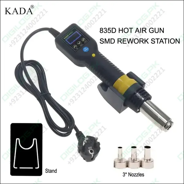 Kada 835D Portable Smd Rework Station – Thermally Controlled Hot Air Gun With Anti-Static Design 1