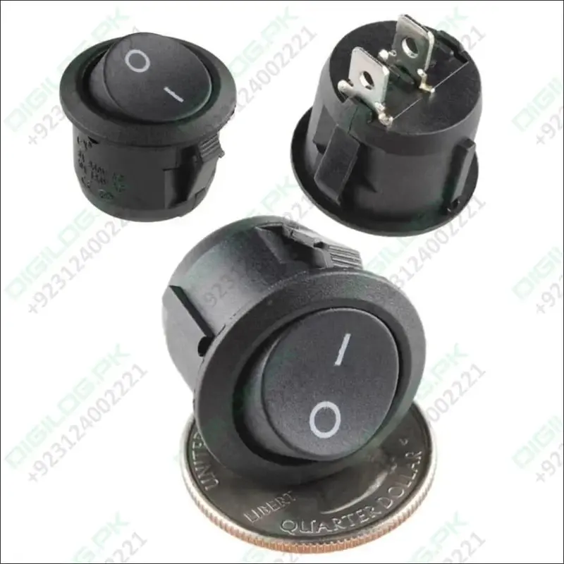 Kcd-107 Spst Round Rocker Switch – Panel-Mount Toggle Button With Illuminated Option 1