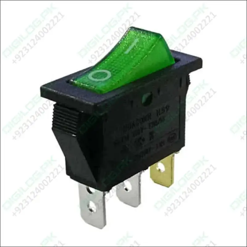 Kcd3 Spst Rocker Switch — 16A At 250V Ac/Dc With Integrated Green Indicator Led 1