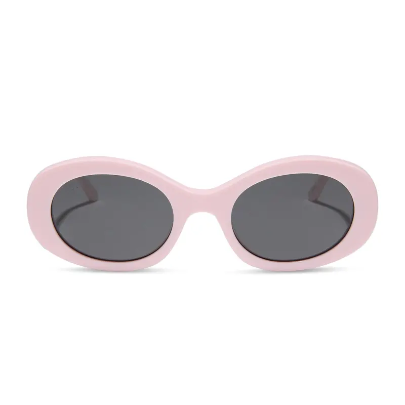 Lainey Polarized Sunglasses With Powder Pink Frame And Grey Lenses 1