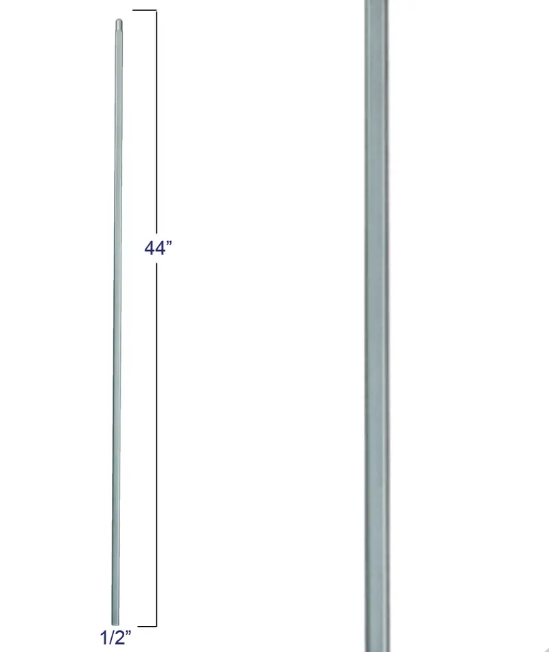 Liberty Plain Square Iron Baluster (2555) – Unadorned 1/2" Structural Spindle 1