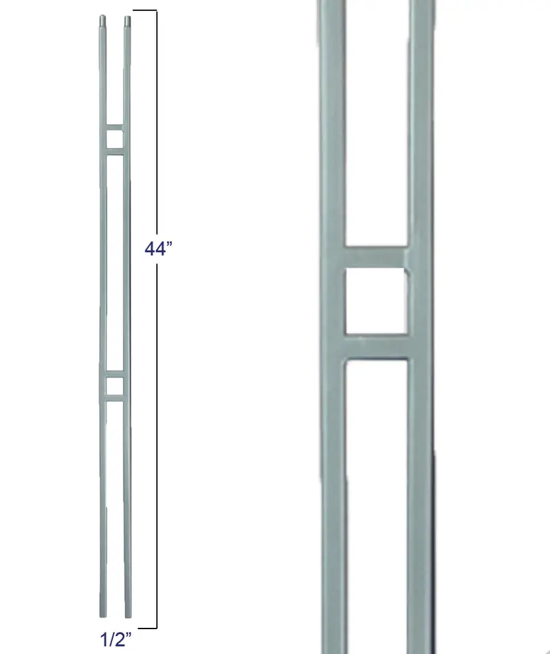 Liberty Skinny Square Iron Baluster (2673) – 1/2" Minimalist Vertical Spindle 1