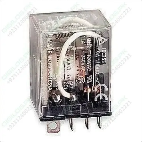 Ly2 8-Pin Dc 24V Electromechanical Relay With Mounting Base – General-Purpose Control Relay 1