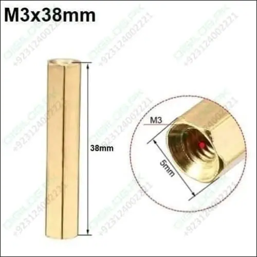 M3 × 38Mm Brass Female-To-Female Hex Pcb Standoff Pillar 1
