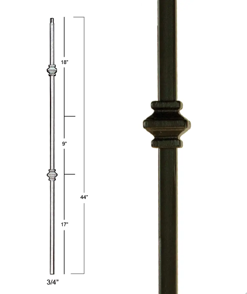 Mega Double-Knuckle Iron Baluster – Style 2857 1