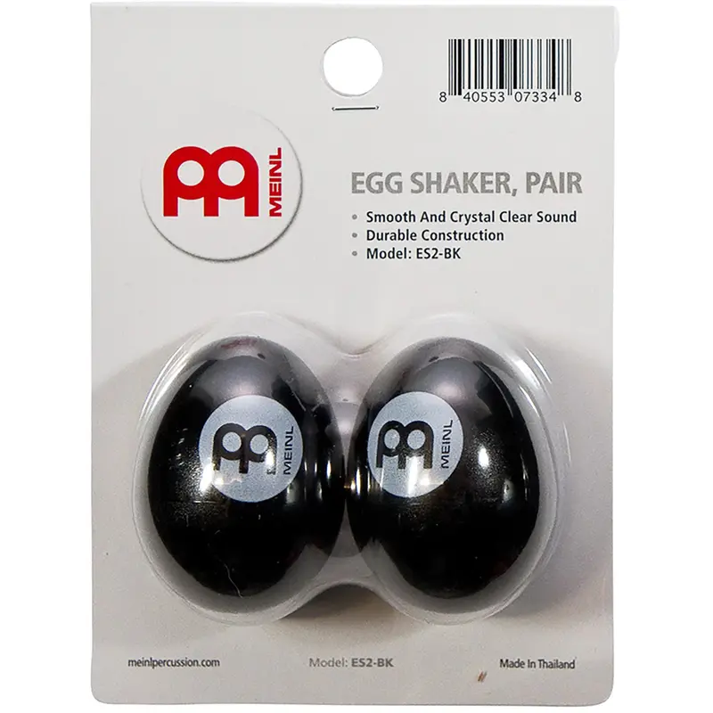 Meinl Color-Coordinated Black Egg Shaker Pair 1