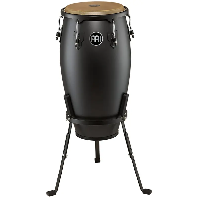 Meinl Designer Series 12" Conga – Phantom Black Finish With Basket Stand 1