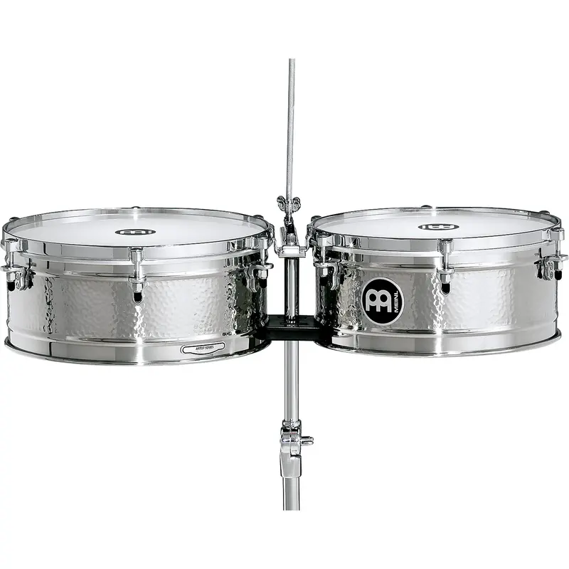 Meinl Luis Conte Artist Timbales – 14" & 15", Hammered Steel Construction 1