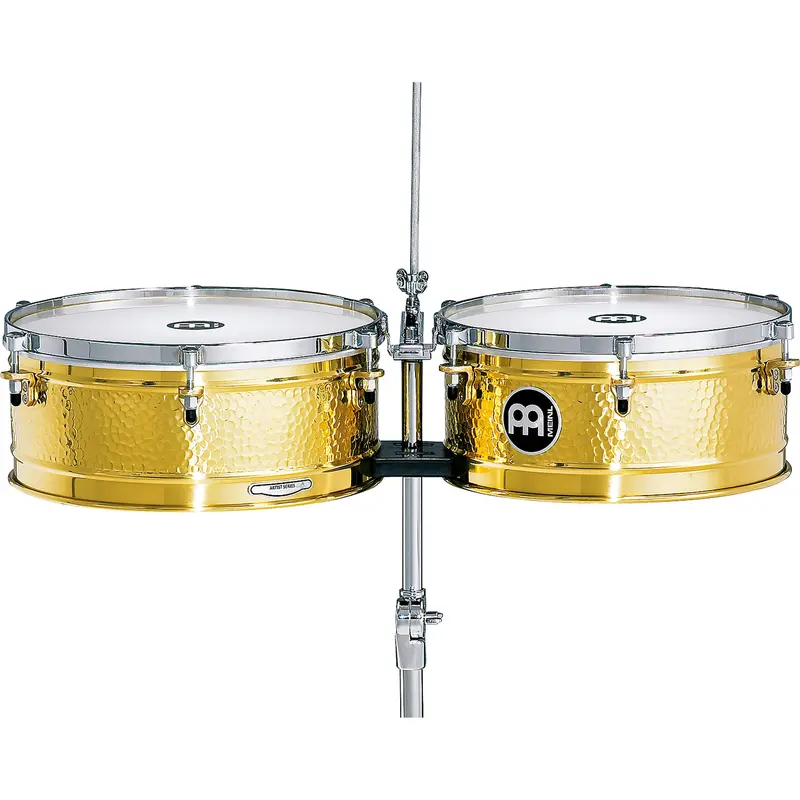 Meinl Luis Conte Artist Timbales – 14" & 15", Hand-Hammered Brass 1