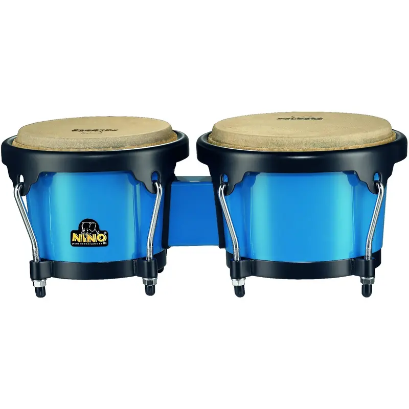 Meinl Nino Abs Bongos Plus – 6.5" & 7.5", Blue Shells & Black Hardware 1