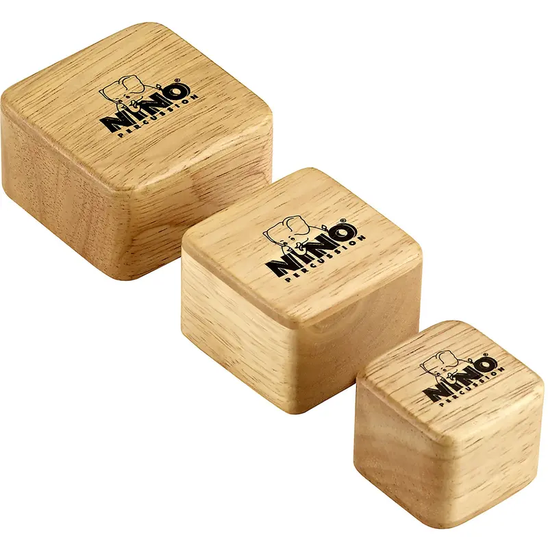 Meinl Nino Natural Wood Square Cube Shaker Set (3-Piece) 1
