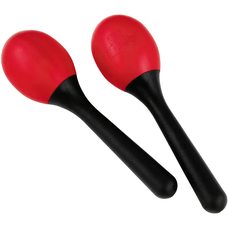 Meinl Nino Plastic Egg Maracas – Bold Red Pair 1