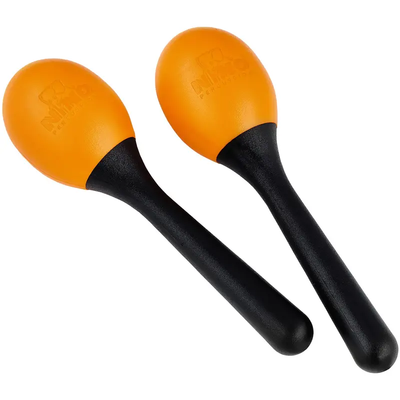 Meinl Nino Plastic Egg Maracas – Bright Orange Pair 1
