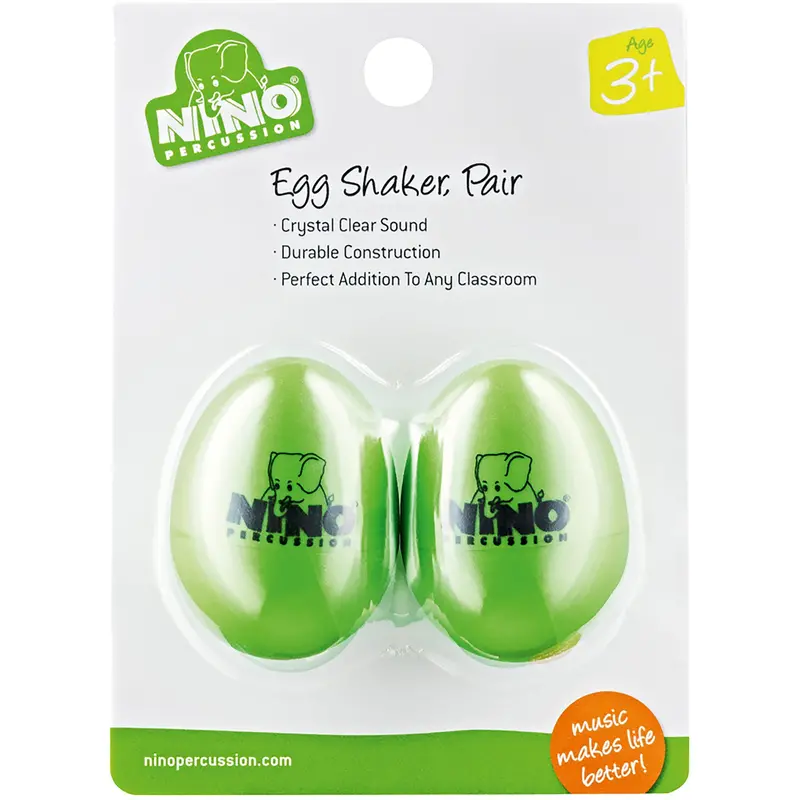 Meinl Nino Plastic Egg Shaker – Grass-Green Pair 1