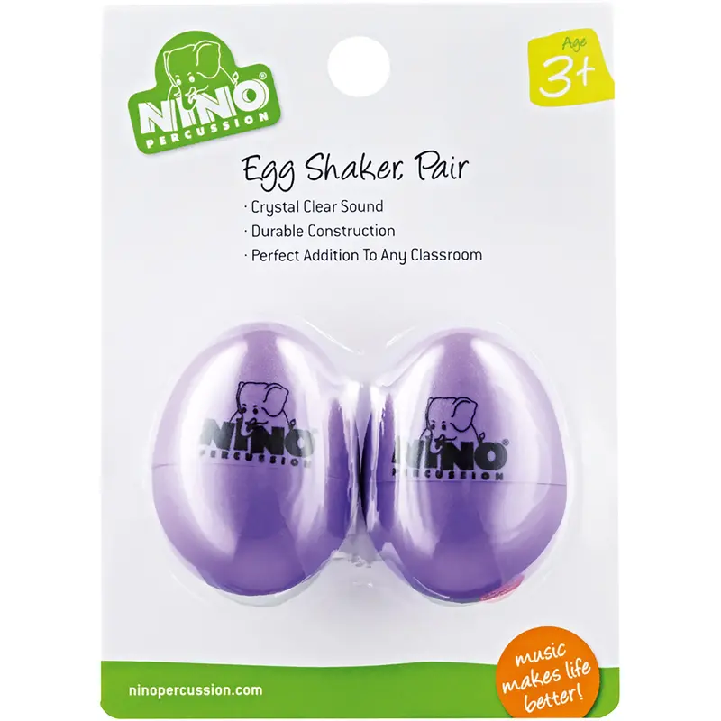 Meinl Nino Plastic Egg Shaker – Rich Aubergine Pair 1