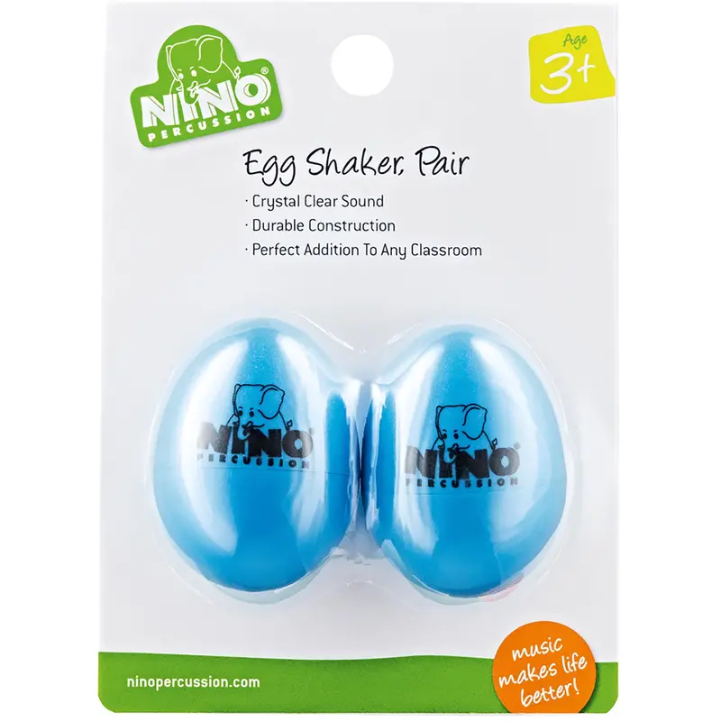 Meinl Nino Plastic Egg Shaker – Sky-Blue Pair 1