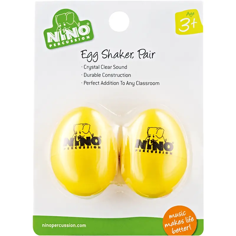 Meinl Nino Plastic Egg Shaker – Yellow Pair 1
