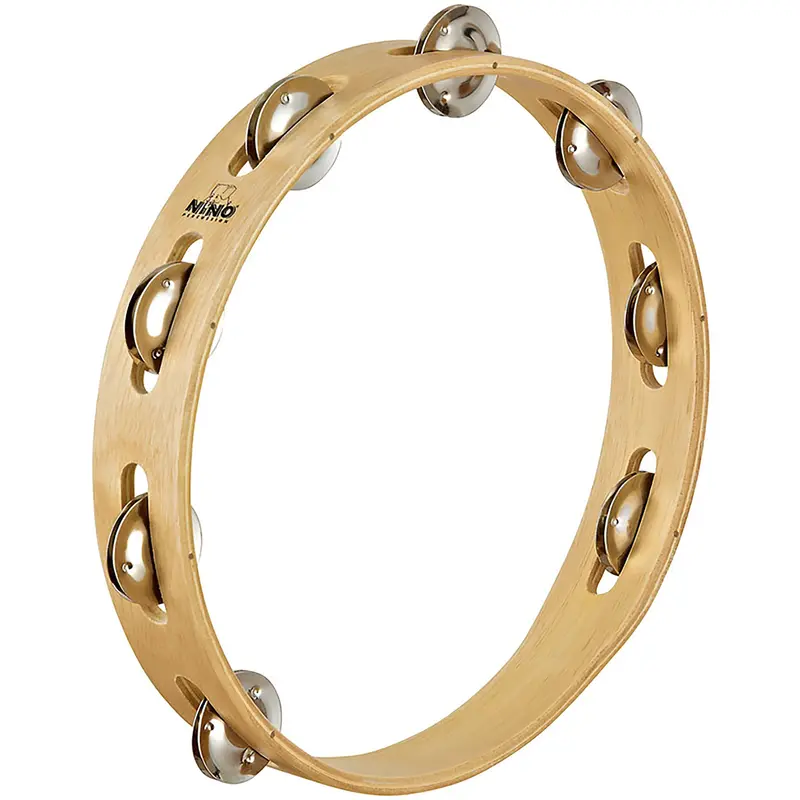 Meinl Nino Single-Ring Wooden Tambourine – Natural Finish 1