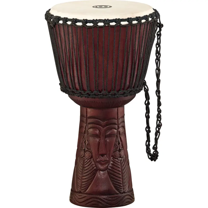 Meinl Professional 10-Inch African-Style Djembe With Medium Queen Carving 1
