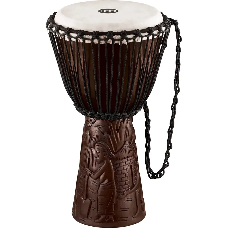 Meinl Professional 10-Inch African-Style Djembe With Medium Village Carving 1
