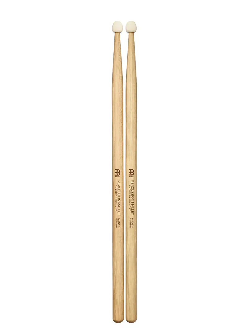 Meinl Sb116 Felt-Tip Percussion Mallets – Hickory Sticks With Round Felt Heads 1