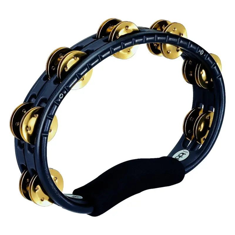 Meinl Tmt1B-Bk Dual-Row Brass Jingle Tambourine – Black Abs Frame, Hand-Held Design 1