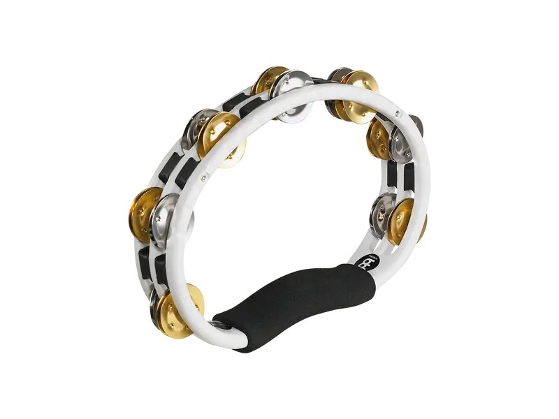 Meinl Tmt1M-Wh Recording-Optimized Tambourine – White Abs Frame, Dual-Alloy Jingles 1