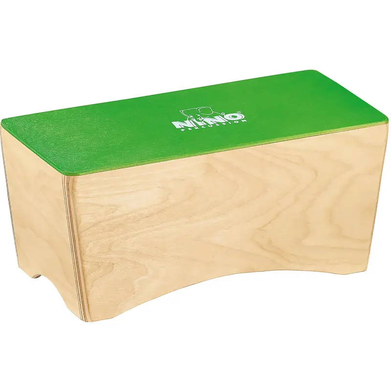 Nino Green Birch Bongo Cajon (12" × 5.5" × 5") 1