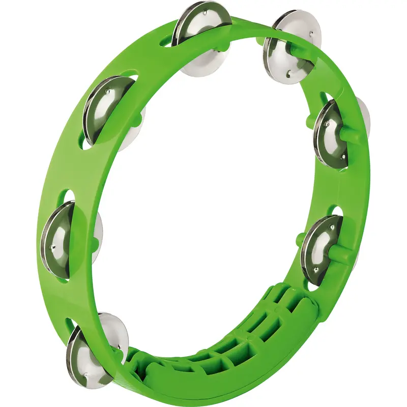 Nino Percussion 8" Grass Green Compact Abs Tambourine — Single Row 1