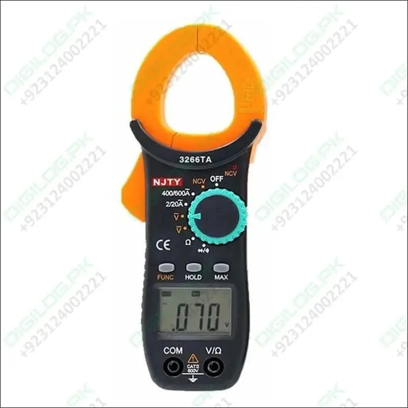 Njty Digital Clamp Meter – Ac/Dc Voltmeter, Ammeter, Diode Tester, And Non-Contact Voltage Detector (Model 3266Ta) 1