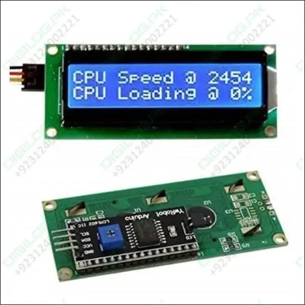 Pcf8574T I²C Lcd Module – 16×2 Character Display With Blue/Green Backlight 1