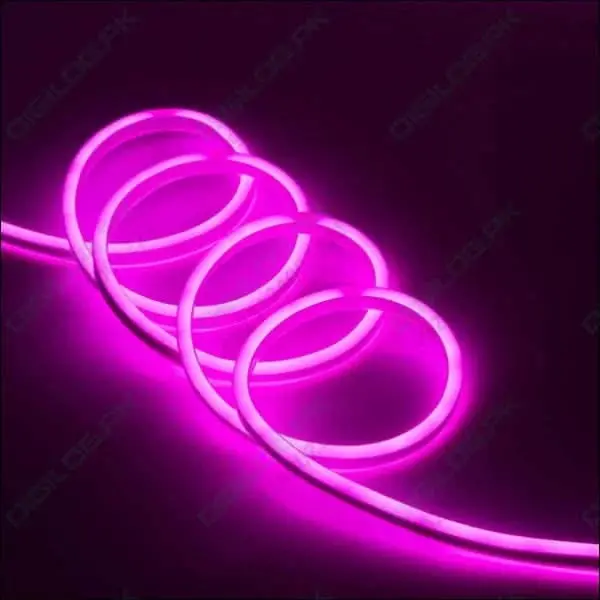 Pink Neon Led Strip Light – 12V Dc, 1-Meter Flexible Rope Light With Warm Glow 1