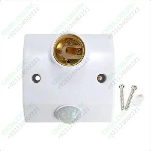 Pir Motion-Sensor Led Wall Lamp – E27 Socket, Ac220V Infrared Activated Bulb Holder 1