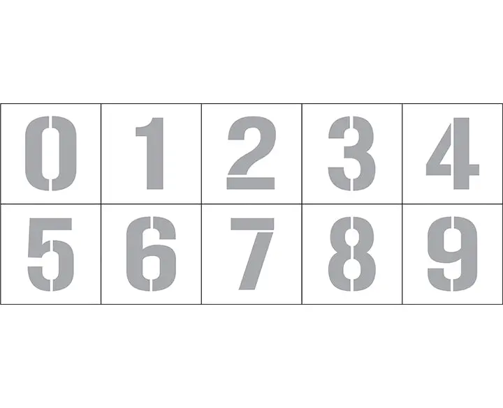Precision 100 Mm Number Stencil Kit For Diy, Crafts & Signage 1