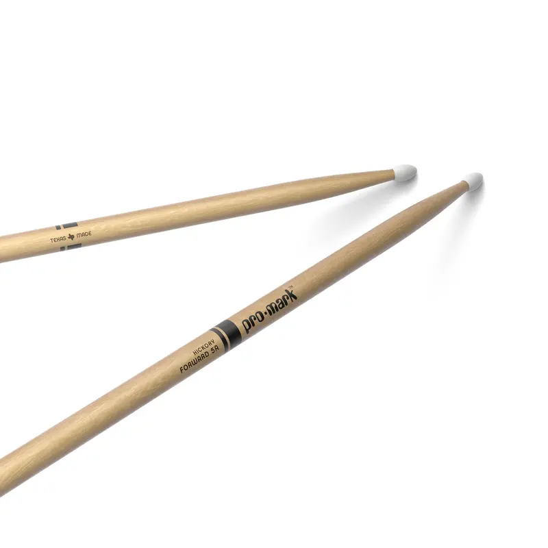 Promark Classic Forward 5A Hickory Drumsticks – Oval Nylon Tip 1