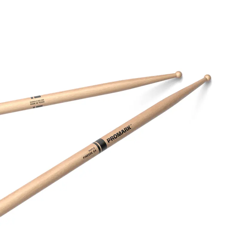 Promark Finesse 5A Maple Drumsticks — Small Round Wood Tip 1