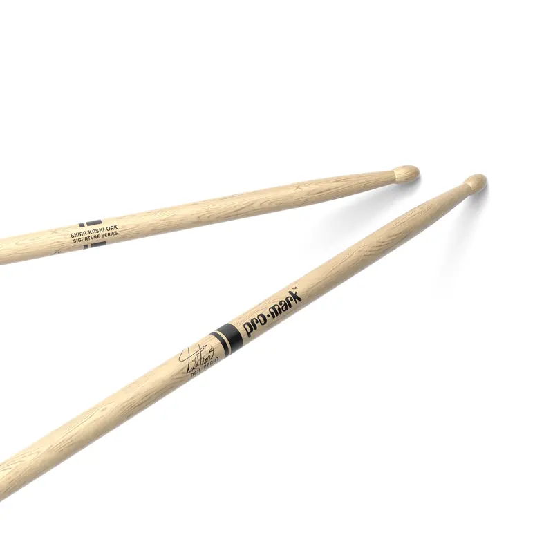 Promark Neil Peart Signature 747 Shira Kashi Oak Drumsticks With Wood Tips 1
