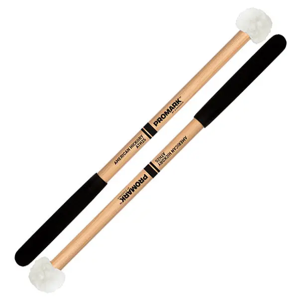 Promark Puff-Head Marching Tenor Mallets – Hickory Shafts 1