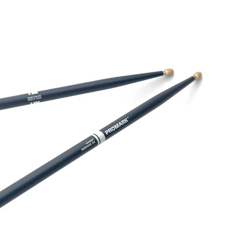 Promark Rebound 5A Blue-Painted Hickory Drumsticks – Acorn Tips 1
