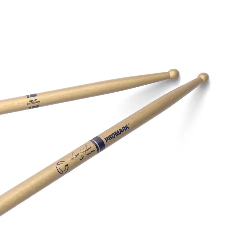 Promark Scott Johnson Standard Hickory Drumsticks With Wood Tips 1