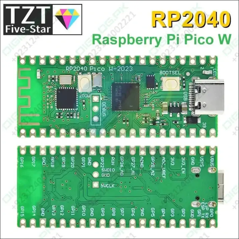 Raspberry Pi Pico W (Rp2040) Microcontroller Board With 2.4Ghz Wi-Fi & Dual-Core Cortex-M0+ 1