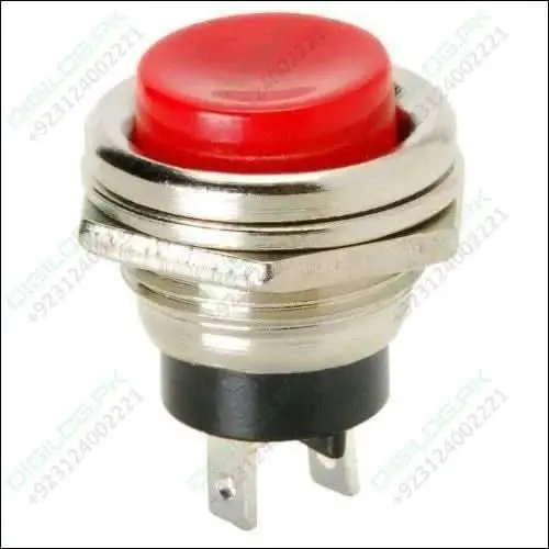 Red Momentary Spst Push Button Switch – 6A/125Vac, 3A/250Vac Rated 1