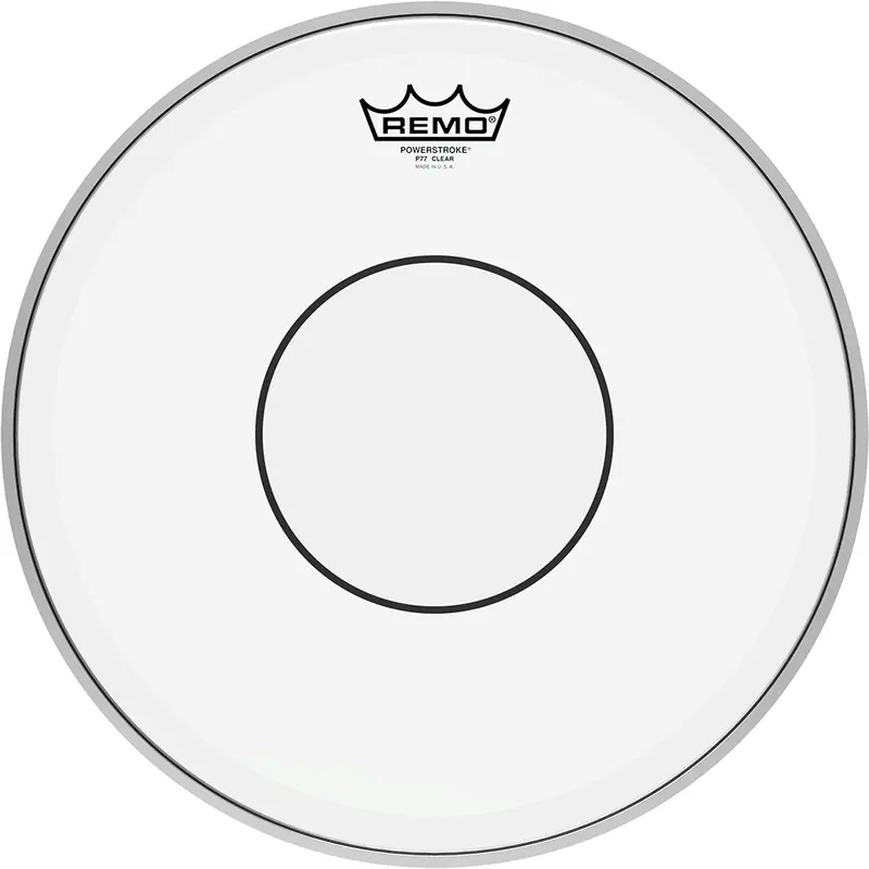Remo Powerstroke P77 Drumhead – 13" Clear With Center Dot 1